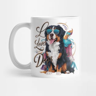 mesmerizing  vector illustration highlights a trendy Bernese Mountain Dog(1) Mug